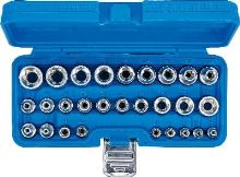 Sada nástrčných hlavic E-profil, 6,3 mm 1/4" / 12,5 mm (1/2"), E4–E24, 28dílná - BGS 70099 (3)
