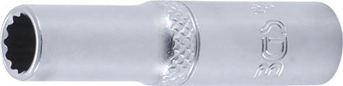 BGS Hlavice nástrčné 1/4", 4 - 13  mm, dvanáctihranné, prodloužené
