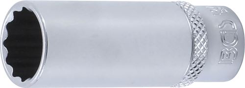 BGS Hlavice nástrčné 1/4", 4 - 13  mm, dvanáctihranné, prodloužené
