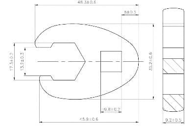 BGS Klíče ploché 3/8", 10 - 19 mm, otevřené