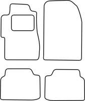 Textilní autokoberce Honda Civic 2001-2006 (Coupe, 3dveře) (1)
