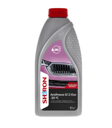 Chladicí kapalina Sheron G12 EVO (1l, růžová, naředěno)