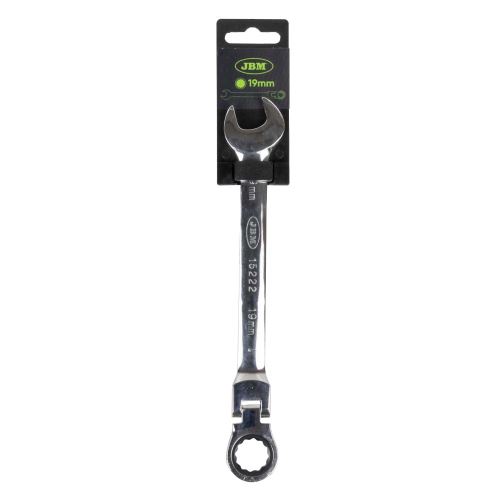 Klíč kombinovaný ráčnový FLEX 19 mm - zrcadlový povrch - JBM 15222