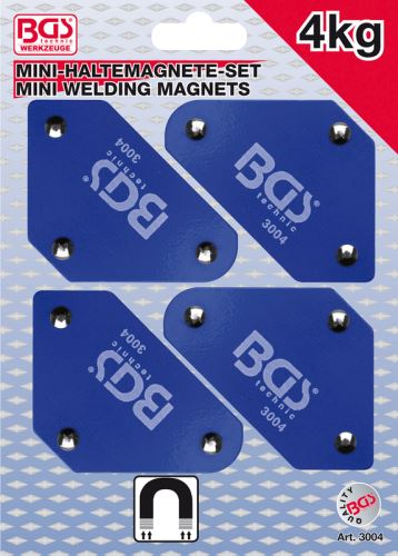 Magnety pro sváření úhlů 72x43x11 mm, 45°-90°-135°, sada 4 dílů - BGS 3004