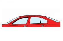 Ofuky oken Audi A6 2011- (přední, combi) (2)