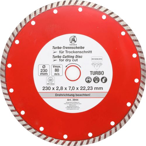 Kotouč diamantový 230 mm, turbo segment - BGS 3944