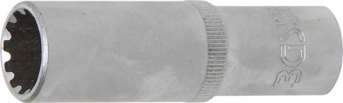 BGS Hlavice nástrčné 3/8", 10 - 15 mm, prodloužené, "GearLock"