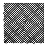 Černá perforovaná PP podlaha / podložka 400 × 400 × 18 mm (1)