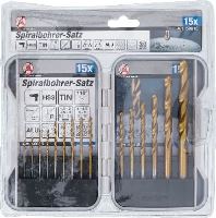 Sada spirálových vrtáků HSS, s titanovým povrchem, 1,5 – 10 mm, 15dílná - BGS 508 (2)