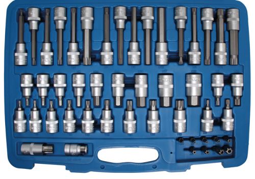 Hlavice zástrčné 1/2" TORX, imbus, XZN, sada 49 dílů - BGS 5188