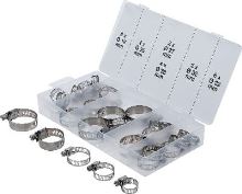 Sada hadicových spon, nerezová ocel, O 16-40 mm, 26dílná - BGS 8055-1 Sada hadicových spon, nerezová ocel, O 16-40 mm, 26dílná - BGS 8055-1