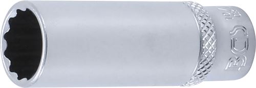 BGS Hlavice nástrčné 1/4", 4 - 13  mm, dvanáctihranné, prodloužené