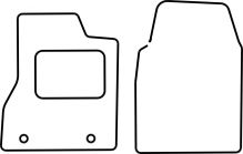 Textilní autokoberce Fiat Ducato 2006- (2díl, přední) (1)