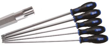 Šroubováky XZN prodloužené ,4 – 5 – 6 – 8 – 10 x 300mm,5 dílů sada – BGS 7924