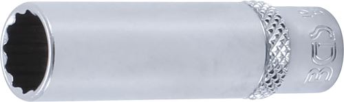 BGS Hlavice nástrčné 1/4", 4 - 13  mm, dvanáctihranné, prodloužené