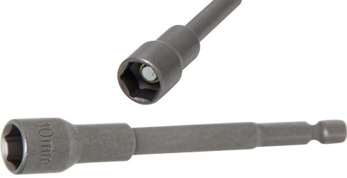 Hlavice nástrčná,velmi dlouhá, pro vrtačky, pohon vnější šestihran 6,3 mm,(1/4")Drive,10mm