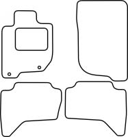 Textilní autokoberce Mitsubishi L200 2006-2015 (club cab) (1)