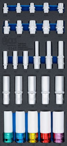 Pěnová vložka (modul) nástrčná šestihranná hlavice, hloubka 11–22 mm, E-profil