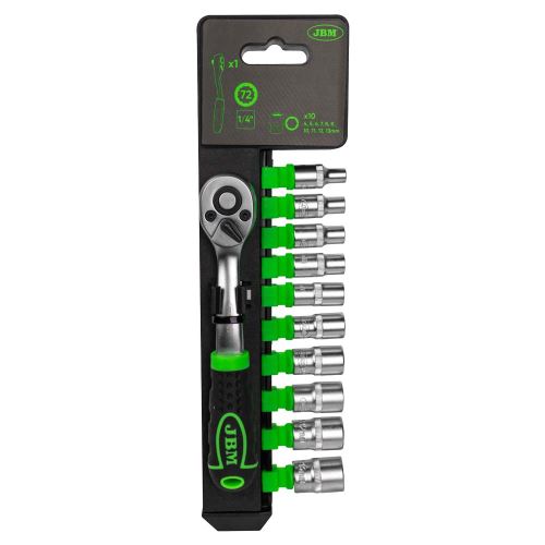 1/4" 72-zubová ráčna s 12-ti bodovými zásuvkami - JBM 54031