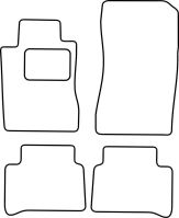 Textilní autokoberce Mercedes CLS-Class W219 2004-2011 (1)