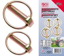 Sortiment zajišťovacích kolíků,50 dílů - BGS 8087 Sortiment zajišťovacích kolíků,50 dílů - BGS 8087
