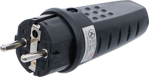 Vidlice 16A/250V, průmyslová, gumová, IP44 - BGS 80761