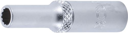 BGS Hlavice nástrčné 1/4", 4 - 13  mm, dvanáctihranné, prodloužené