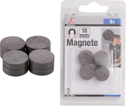 Magnety, keramika , O 18 mm, 8 pcs. - BGS 79903