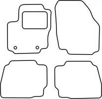 Textilní autokoberce Ford Mondeo 2007-2012 (oválné fixace, rozteč 25cm) (1)