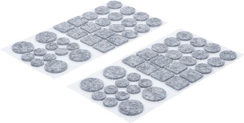 Filcové podložky pod nábytek, šedé, 64 kusů. - BGS 80703