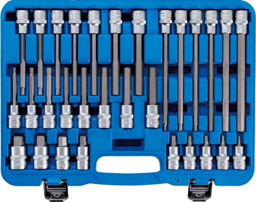 Hlavice zástrčné imbus 1/2" 30 dílů sada, délky 55-100-140-200, 5-19 mm - BGS 5181