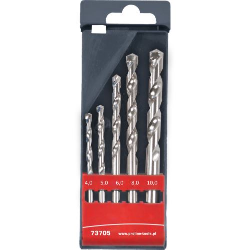 Vrtáky do betonu 5 PCS,  - 4-10 MM PLASTIC BOX PROLINE