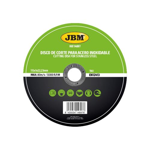 Řezný kotouč T41 pro nerezovou ocel 115X1 mm - JBM 14897