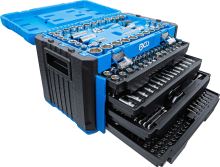 Gola sada, šestihran, 1/4", 3/8", 1/2", metrické a palcové rozměry, 300 dílů – BGS 74000