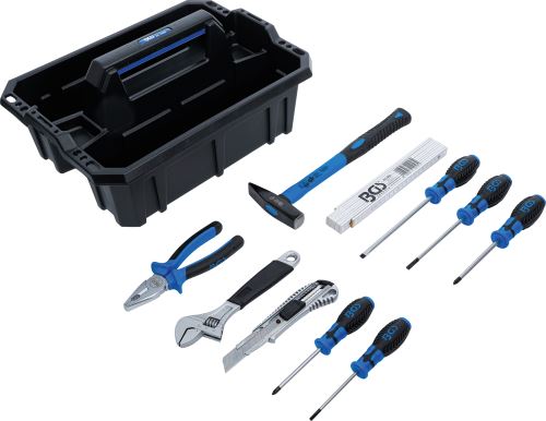 Přenosný box na nářadí, plast, včetně nářadí, 11 dílná - BGS 70225