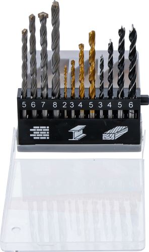 Kombinovaná sada vrtáků, 2 – 8 mm, 12dílná - BGS 50812