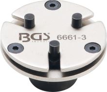 Sada adaptérů pro stlačování brzdových pístů, univerzální, se 3 kolíky – BGS 6661-3 Sada adaptérů pro stlačování brzdových pístů, univerzální, se 3 kolíky – BGS 6661-3