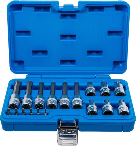 Sada nástrčných hlavic ,  6,3 mm (1/4") / 12,5 mm (1/2") ,  T-profil (pro Torx) ,  18dílná