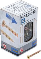 Víceúčelové šrouby, křížové PZ2, 4, 0 x 40 mm, 150 ks - BGS 88043 Víceúčelové šrouby, křížové PZ2, 4, 0 x 40 mm, 150 ks - BGS 88043