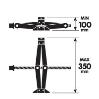 Hever nůžkový LAMPA 1000kg s ráčnou (3)