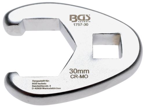 Klíč plochý otevřený 1/2" 30 mm – BGS 1757-30