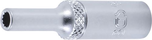 BGS Hlavice nástrčné 1/4", 4 - 13  mm, dvanáctihranné, prodloužené