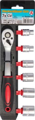 Gola sada 3/8", 8-19 mm, 7 dílů, v pořadači – BGS 15112