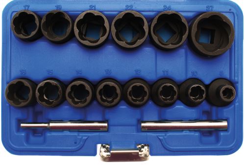 Hlavice nástrčné / hlavic pro povolení poškozených šroubů, 12,5 mm (1/2"), 8 - 27 mm, 1 -