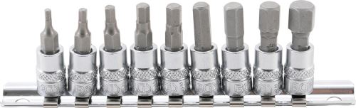 Hlavice zástrčné 1/4" imbus 3/32" - 3/8", sada 9 dílů - BGS 2749