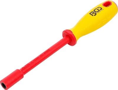 BGS VDE Šroubováky na nástrčné klíče VDE, šestihranné, 4 - 14  mm, Délka čepele 125 mm