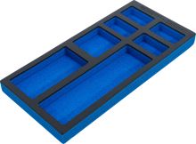 Pěnová vložka (modul) do dílenského vozíku 1/3, prázdná, 7 přihrádky , 408 x 189 x 32 mm (1)