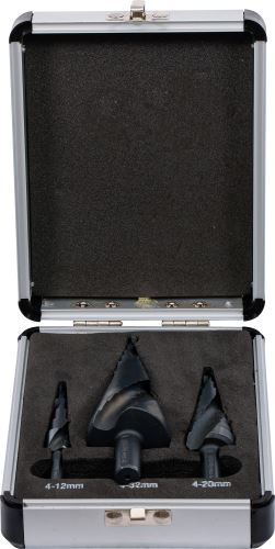 Sada stupňovitých vrtáků O 4–32 mm 3 ks BGS 91945