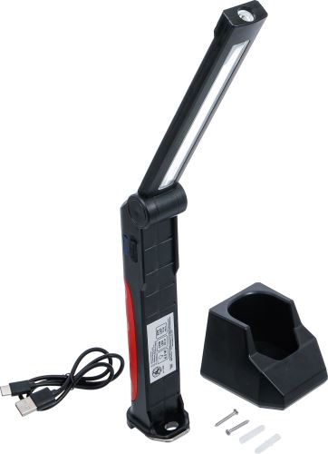 Akumulátorová polohovací Lampa, COB-LED, 6,5 W, s nabíjecí stanicí - BGS 74636