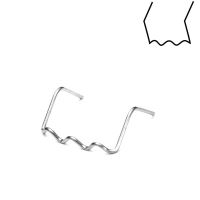 PU6L - sada 100 ks sponky tvaru zahnutého U z nerezové oceli, O 0,6 mm PU6L - sada 100 ks sponky tvaru zahnutého U z nerezové oceli, O 0,6 mm